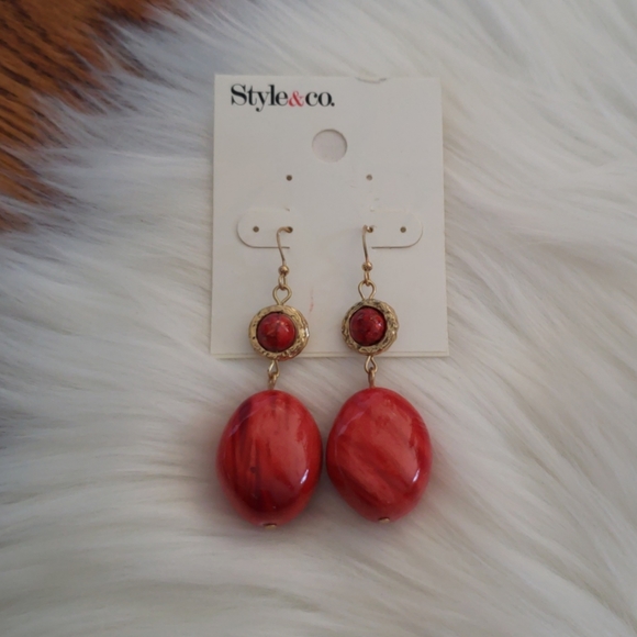 Style & Co. Jewelry - Style and co women earring gold and orange
